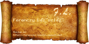 Ferenczy László névjegykártya