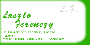 laszlo ferenczy business card